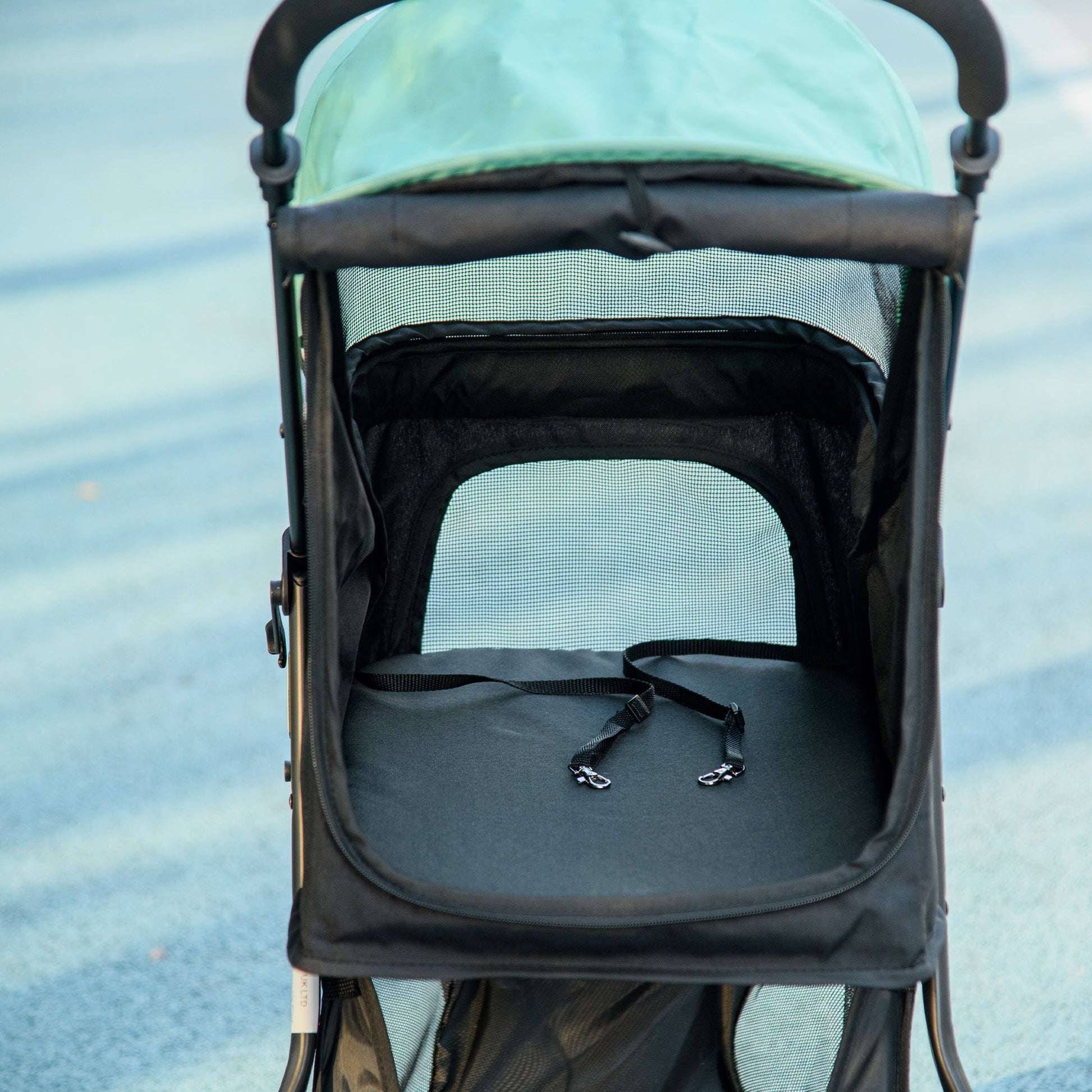 Pawhut Carrito Para Perros Plegable Con Cesta De Almacenaje 80,5x51,5x100 Cm_4