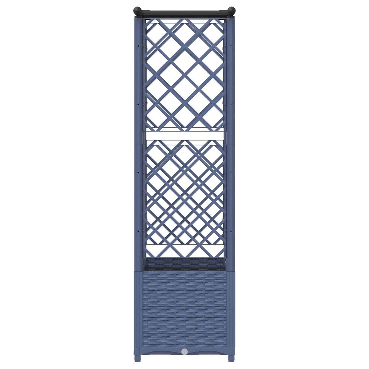 Cama Elevada Con Trellis Y Techo Gris 124 X 40 X 136 Cm Pp_3