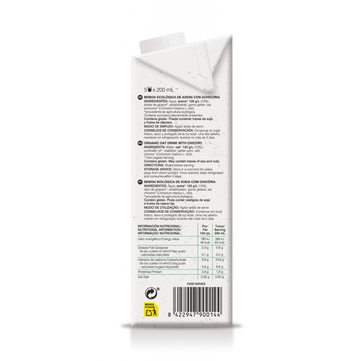 Bebida de Aveia Natural Biológica Soria 1 L