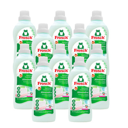 Embalagem de 10 amaciadores Frosch amêndoa 750 ml