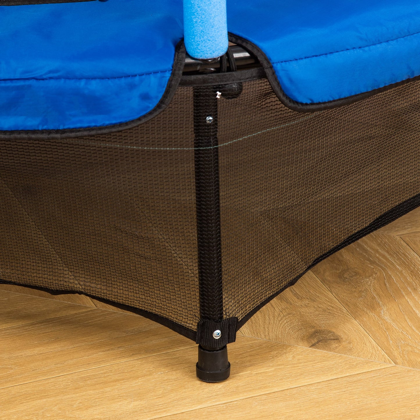 Homcom Trampolín Para Niños +3 Años Con Red De Seguridad Acero Ø140x160 Cm Azul_4