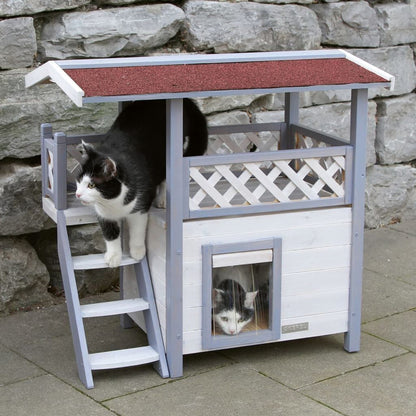 Kerbl Casa Para Gatos Lodge Ontario Gris Claro 77x50x73 Cm_1