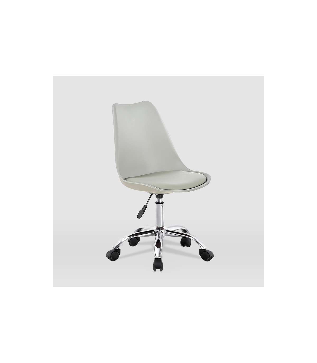 Silla De Oficina Adriana Acabado Gris. Alto: 85.5-100.5cm Ancho: 47.5cm Fondo: 54.5cm._4