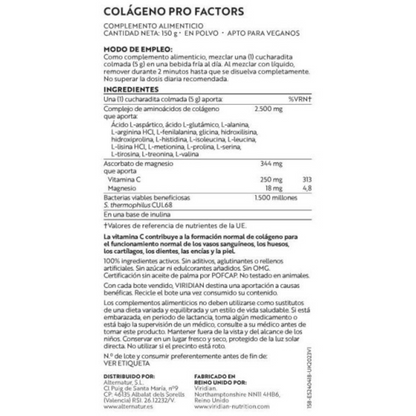 Profactors Viridian Colagénio 150 g