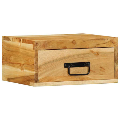 Mesita De Noche De Pared Madera Maciza De Acacia_0