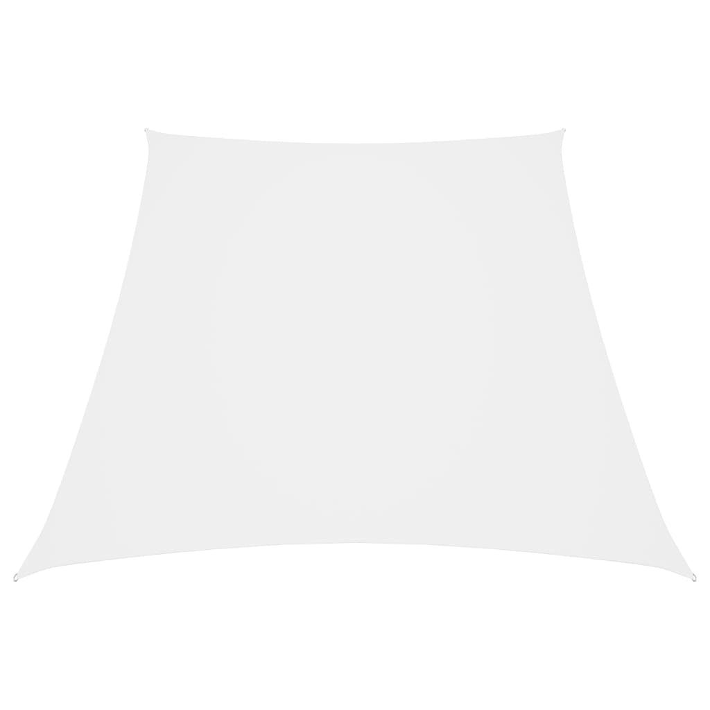 Vidaxl Toldo De Vela Trapezoidal Tela Oxford Blanco 3/4x3 M_0
