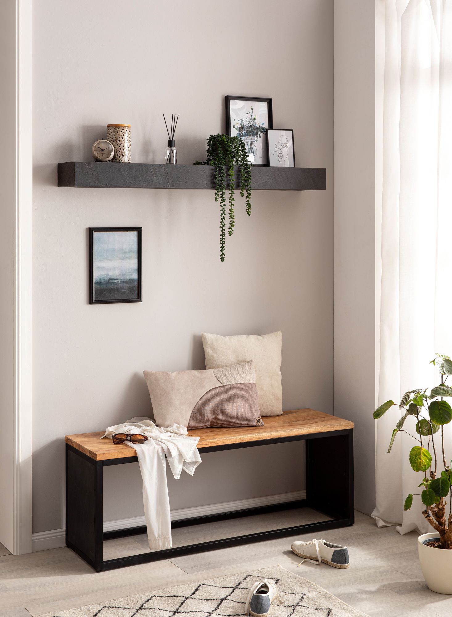 Estante De Pared 120x10x20 Cm_2