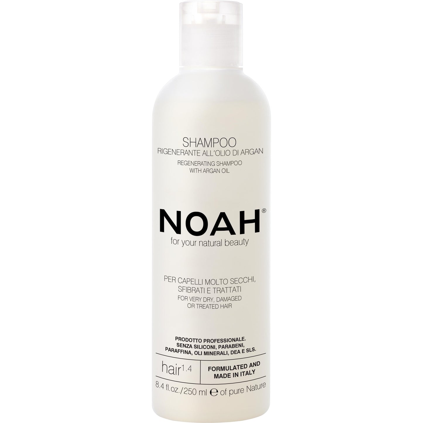 Champô regenerador com óleo de argão 1.4 Noah 250 ml