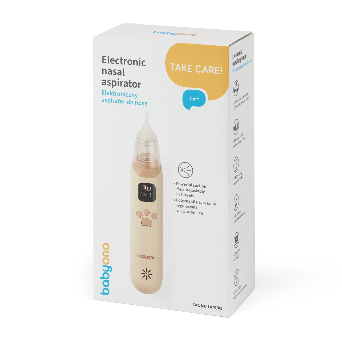 Babyono Aspirador Nasal Eléctrico Ultrasilencioso Beige_4