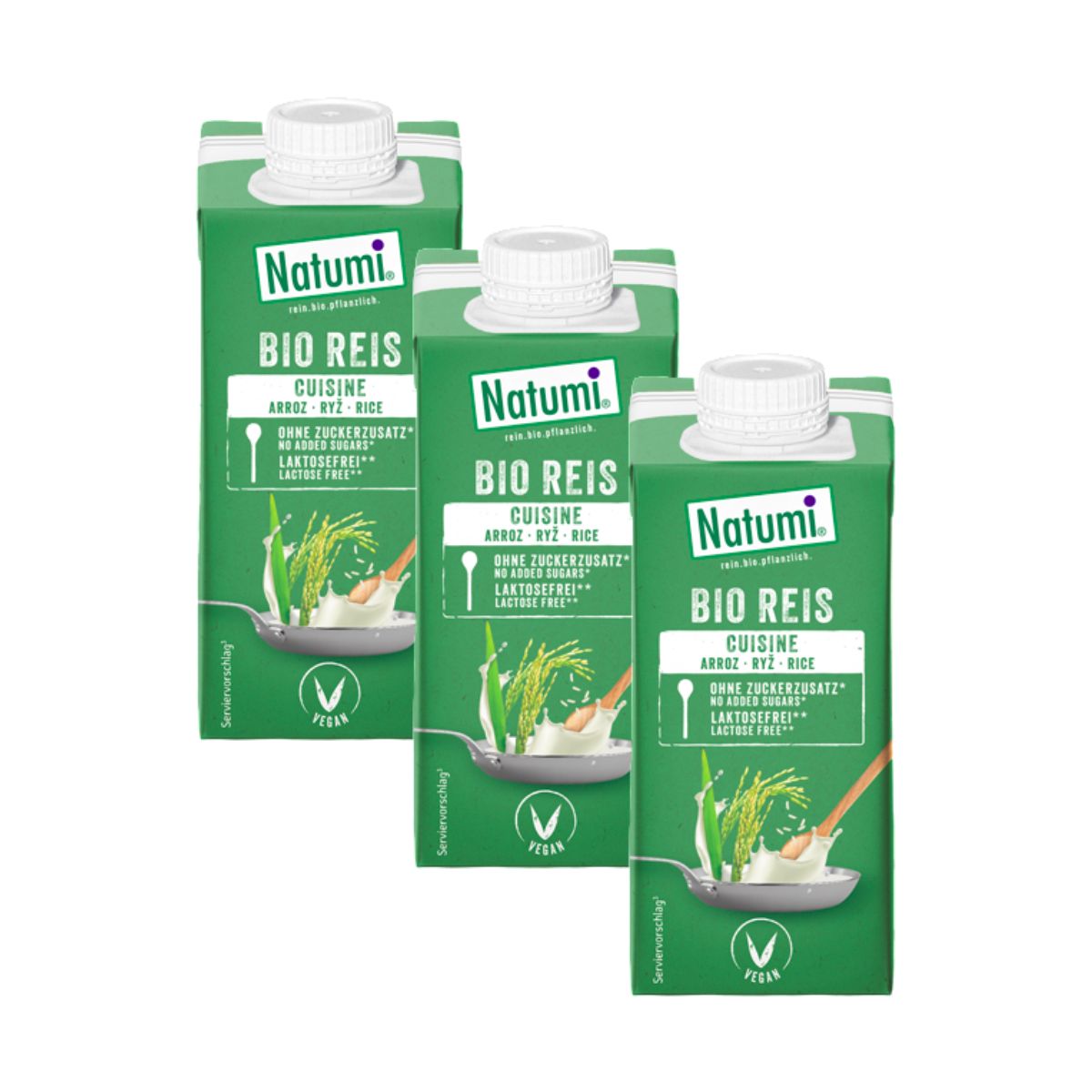 Pack x3 Natumi Creme Líquido Orgânico para Cozinhar Arroz 200 ml