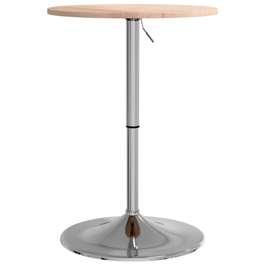 Mesa Alta De Madera Maciza Roble Ø50x89,5 Cm_3