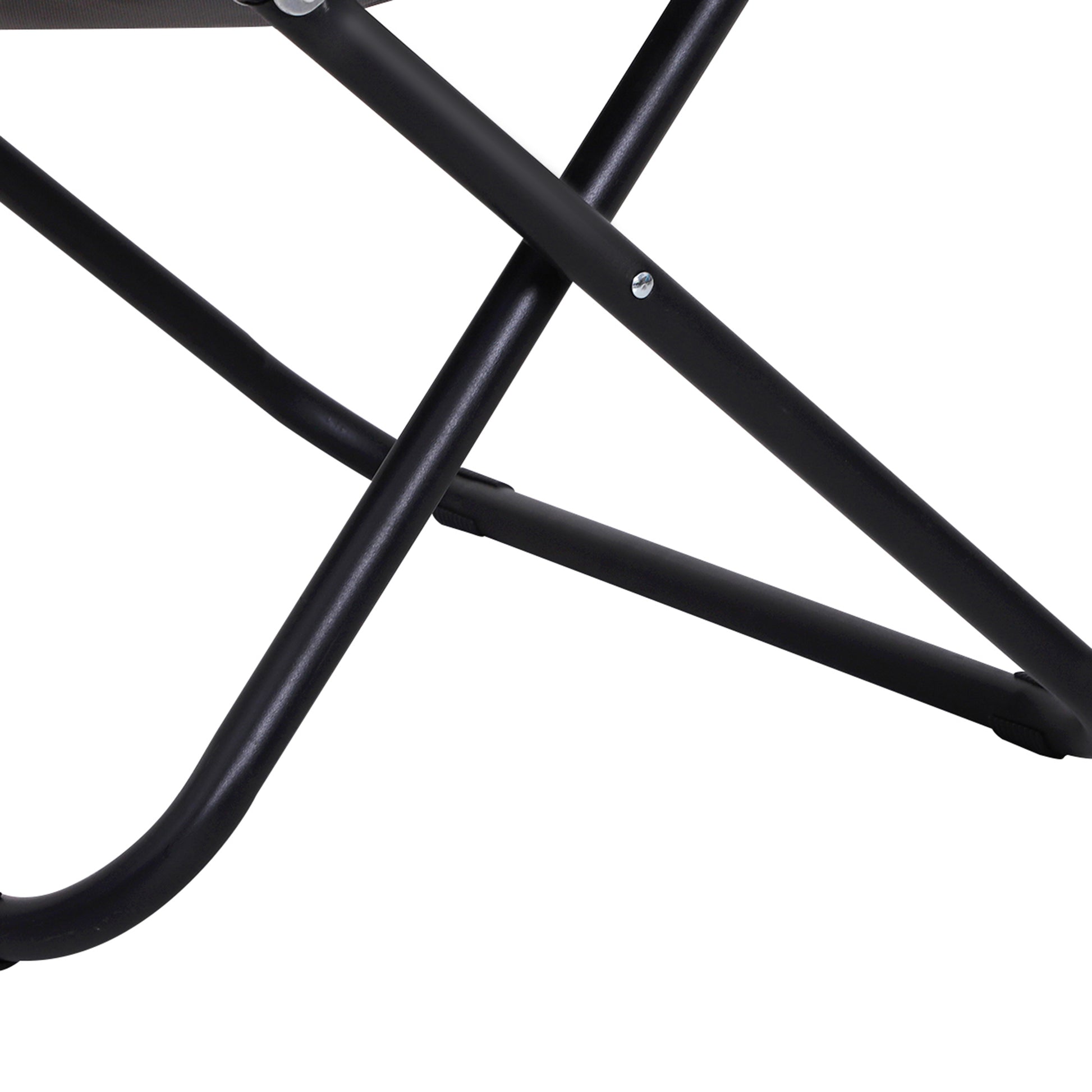 Outsunny Silla De Luna Plegable Con Asiento De Tela Oxford Y Patas De Metal 80x80x75 Cm Gris_4