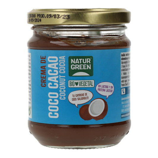 Creme para barrar de coco e cacau Naturgreen 200 gr