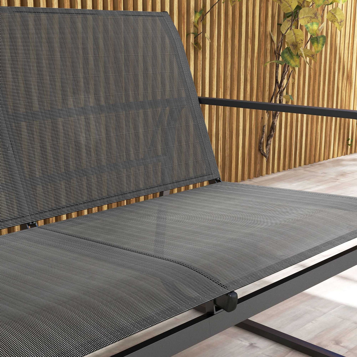 Outsunny Conjunto De Muebles De Jardín Con 2 Sillones 1 Sofá Doble Y Mesa Negro_3