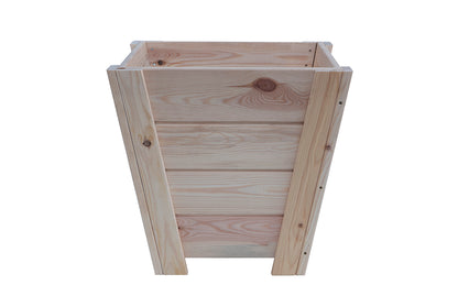 Macetero Abril Cerrado De Madera Natural De 50 X 50 X 47 Cm 10° 55l + Bolsa Geotextil_1