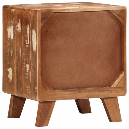 Mesita De Noche 40x32x46 Cm Madera Maciza Reciclada_2