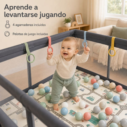 Parque Infantil Para Bebés Con Alfombra Reversible, Pelotas De Piscina De Bolas, Bolsa De Transporte Bathby_4