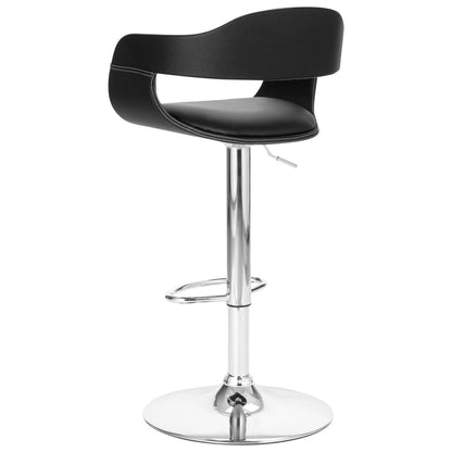 Taburete De Cocina Cuero Sintético Negro_1
