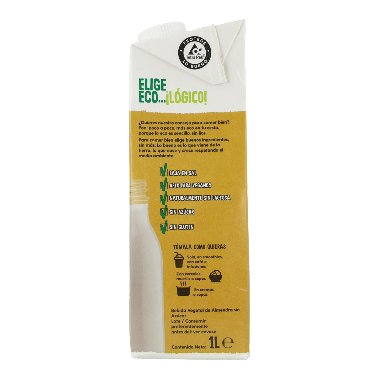 Bebida de Amêndoa Biológica 0% Açúcar, 1L Ecocesta