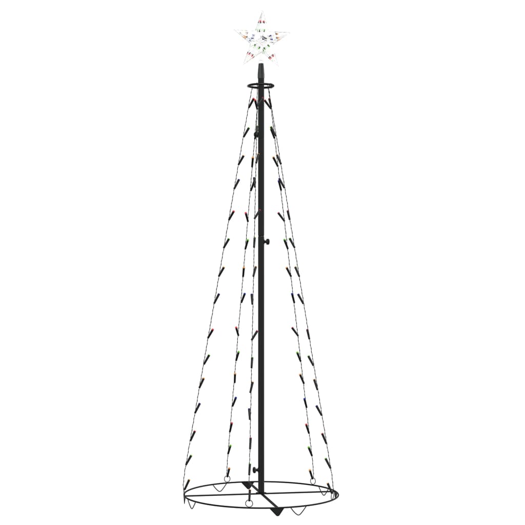 Árbol Cono De Navidad 84 Leds Decoración Colores 50x150 Cm / Vetonek_1