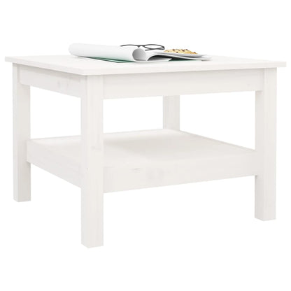 Mesa De Centro De Madera Maciza De Pino Blanco 55x55x40 Cm_3