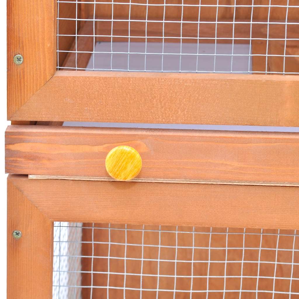Jaula De Madera Para Conejos Pequeños De Exterior Con 1 Puerta_3