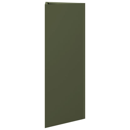 Jardineras Triangulares 2 Uds Acero Verde Oliva 30x26x75 Cm_5