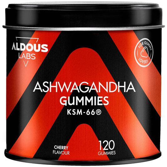 Ashwagandha em gomas com sabor a cereja Aldous Bio 120 gomas