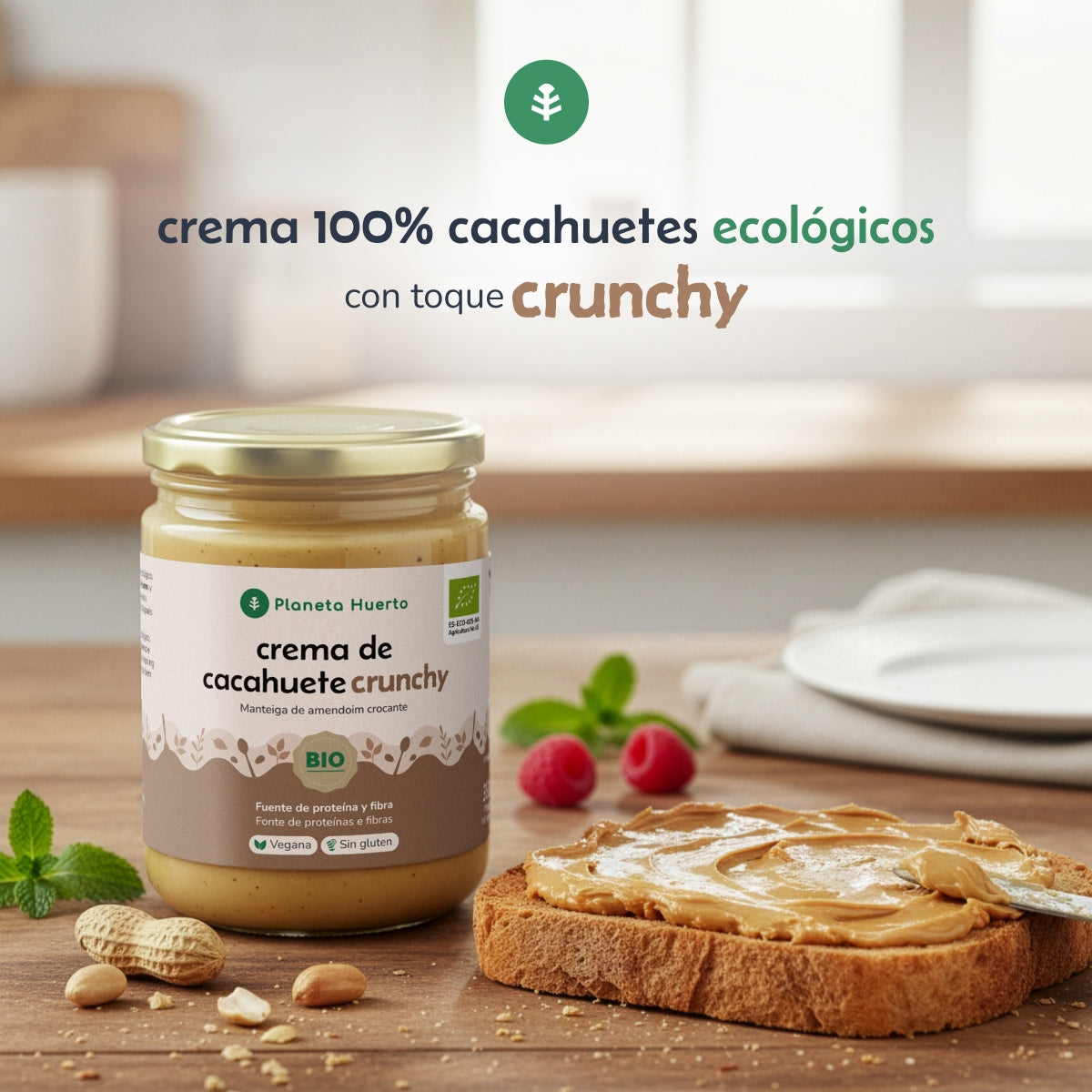 Manteiga de Amendoim Crocante ECO Planeta Huerto 350g