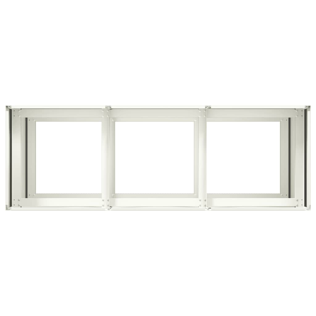 Jardinera De Acero Laminado En Frío Blanco 120x40x80 Cm_4