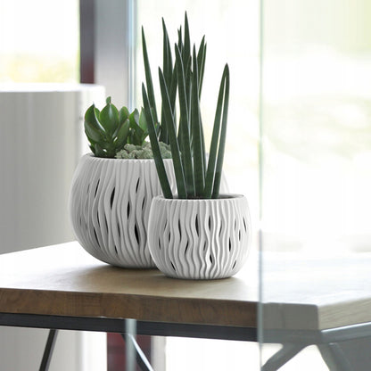 Prosperplast Bowl Sandy De Plástico Con Depósito En Color Blanco, 13,6 (alto) X 18 (ancho) X 18 (profundo) Cms_5