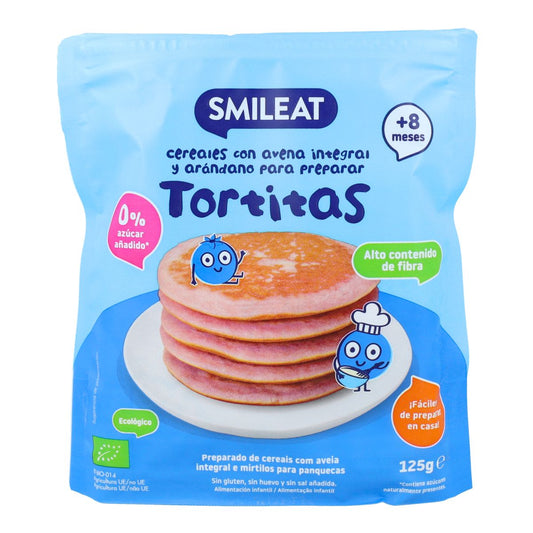 Mistura para panquecas de aveia integral e mirtilos 125g ECO Smileat