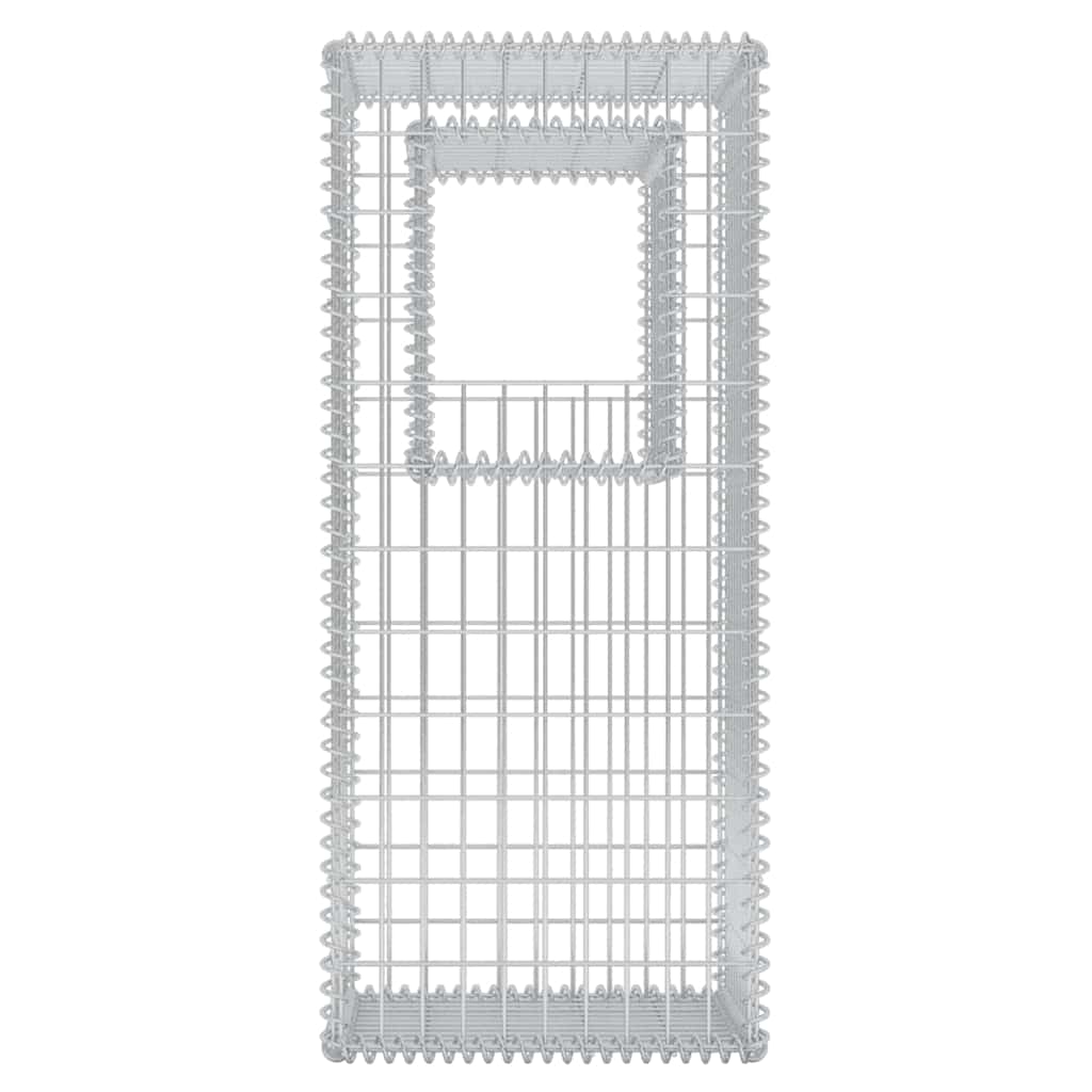 Cesta Poste/jardinera De Gaviones 2 Unidades Acero 50x50x120 Cm_4