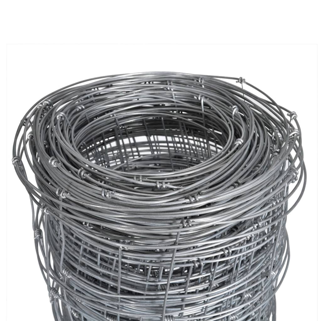 Valla De Jardín De Acero Galvanizado Plateado 50x1 M / Vetonek_0