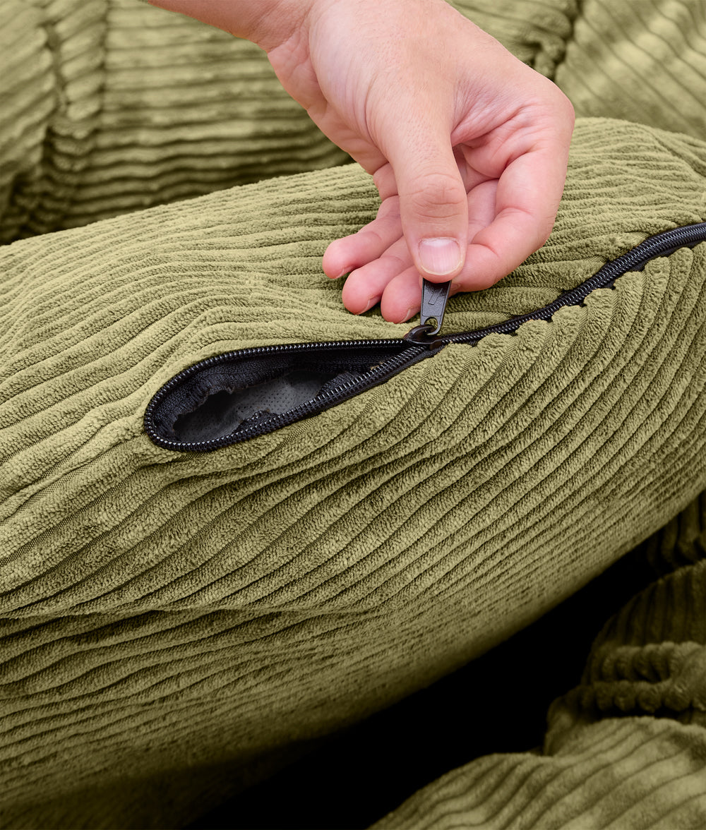 Cafide Cama Donut Para Perro Con Tejido De Pana Verde. Modelo Nuba. Talla M (80x80x20 Cm)_2