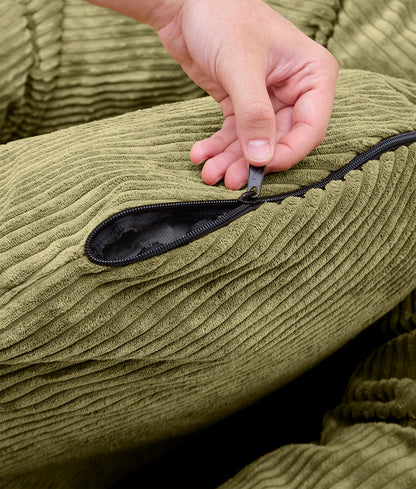Cafide Cama Donut Para Perro Con Tejido De Pana Verde. Modelo Nuba. Talla M (80x80x20 Cm)_2