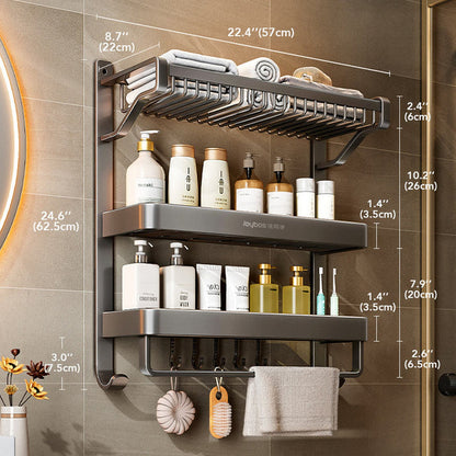 Joybos - Estante De Almacenamiento De Baño De Metal Con 3 Niveles_1