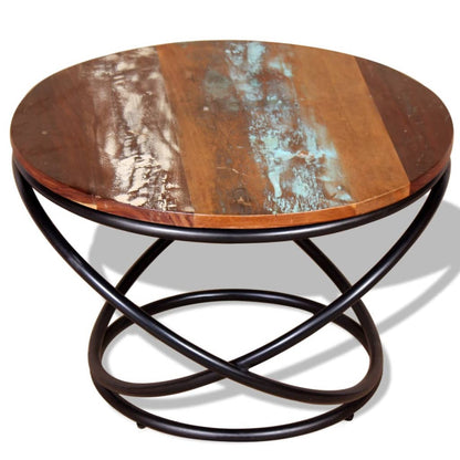 Mesa De Centro De Madera Maciza Reciclada 60x60x40 Cm_2