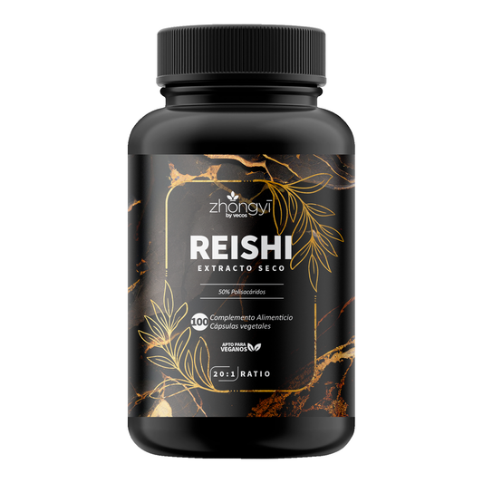 Reishi Extracto 20:1 VECOS (100 cápsulas) | Activa Defensas y bienestar | 50% polisacáridos | 20 veces más concentrado_0