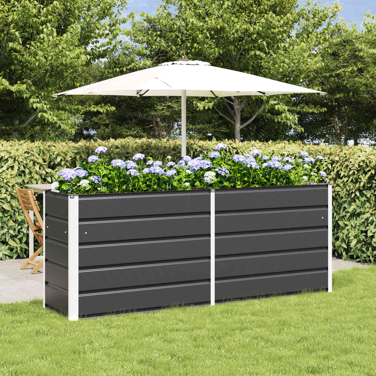 Jardinera Antracita 195 X 50 X 75 Cm Acero Galvanizado_1