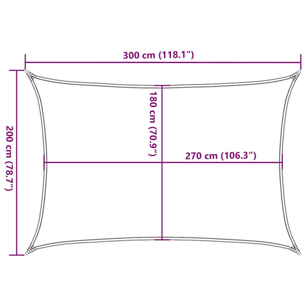 Vidaxl Toldo De Vela Hdpe Rojo 160 G/m² 2x3 M_2