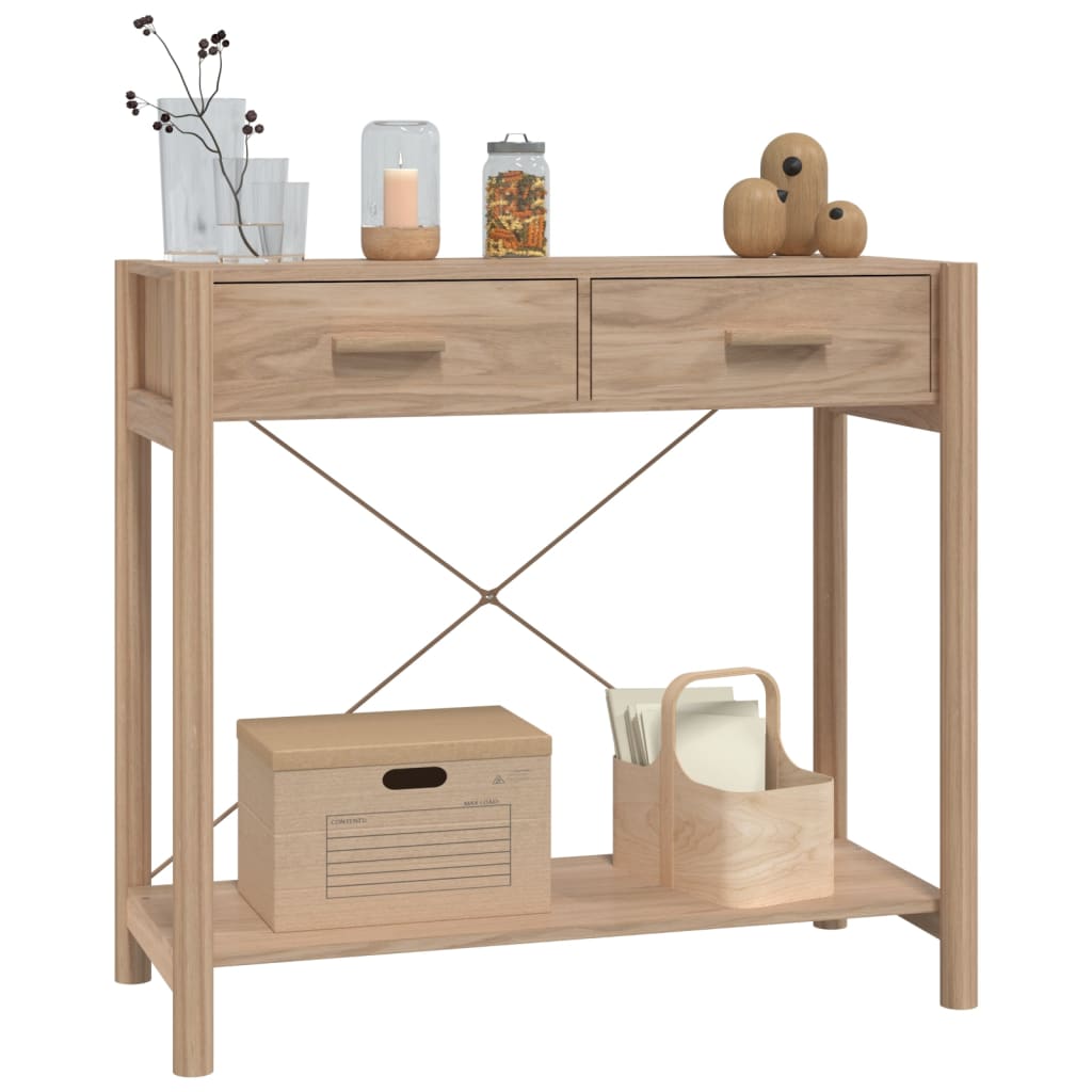 Mesa Consola De Madera Contrachapada 82x38x75 Cm_3