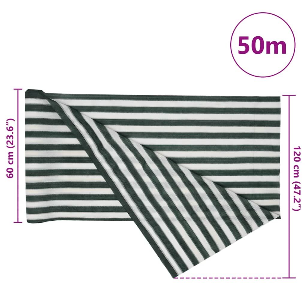 Vidaxl Red De Privacidad Hdpe Verde Y Blanco 1,2x50 M 75 G/m²_2