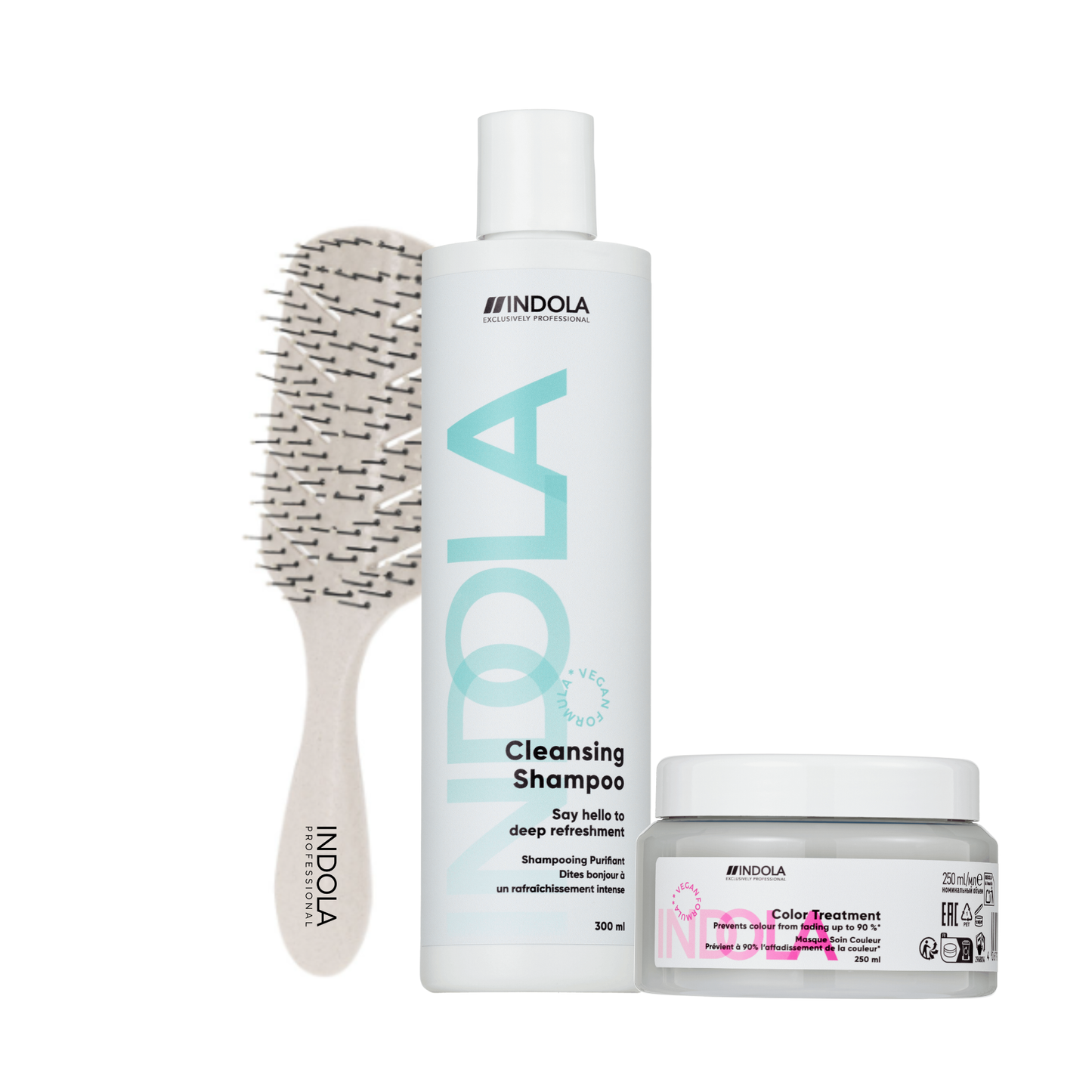 Indola Pack Purificante & Brillo – Champú + Tratamiento Profesional Cabello Limpio Y Protegido – 300ml + 200ml_0