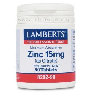 Zinco 15 mg, Lamberts 180 comprimidos