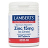 Zinco 15 mg, Lamberts 180 comprimidos