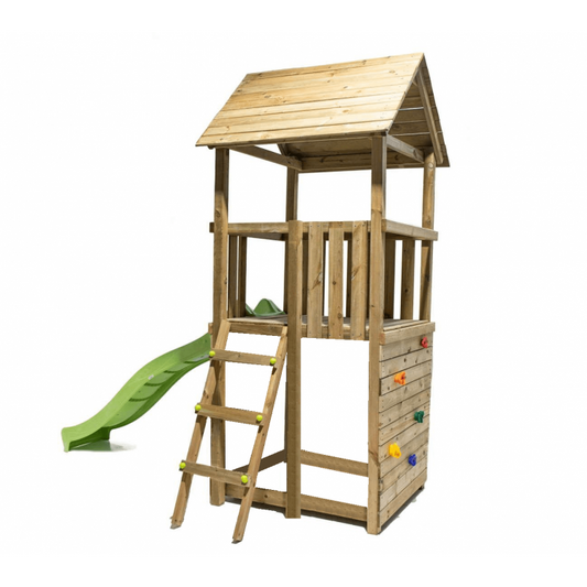 Parque Infantil Masgames Tibidabo L Techo De Madera Escalada: Con Arenero En La Base Y Pared De Escalada._0