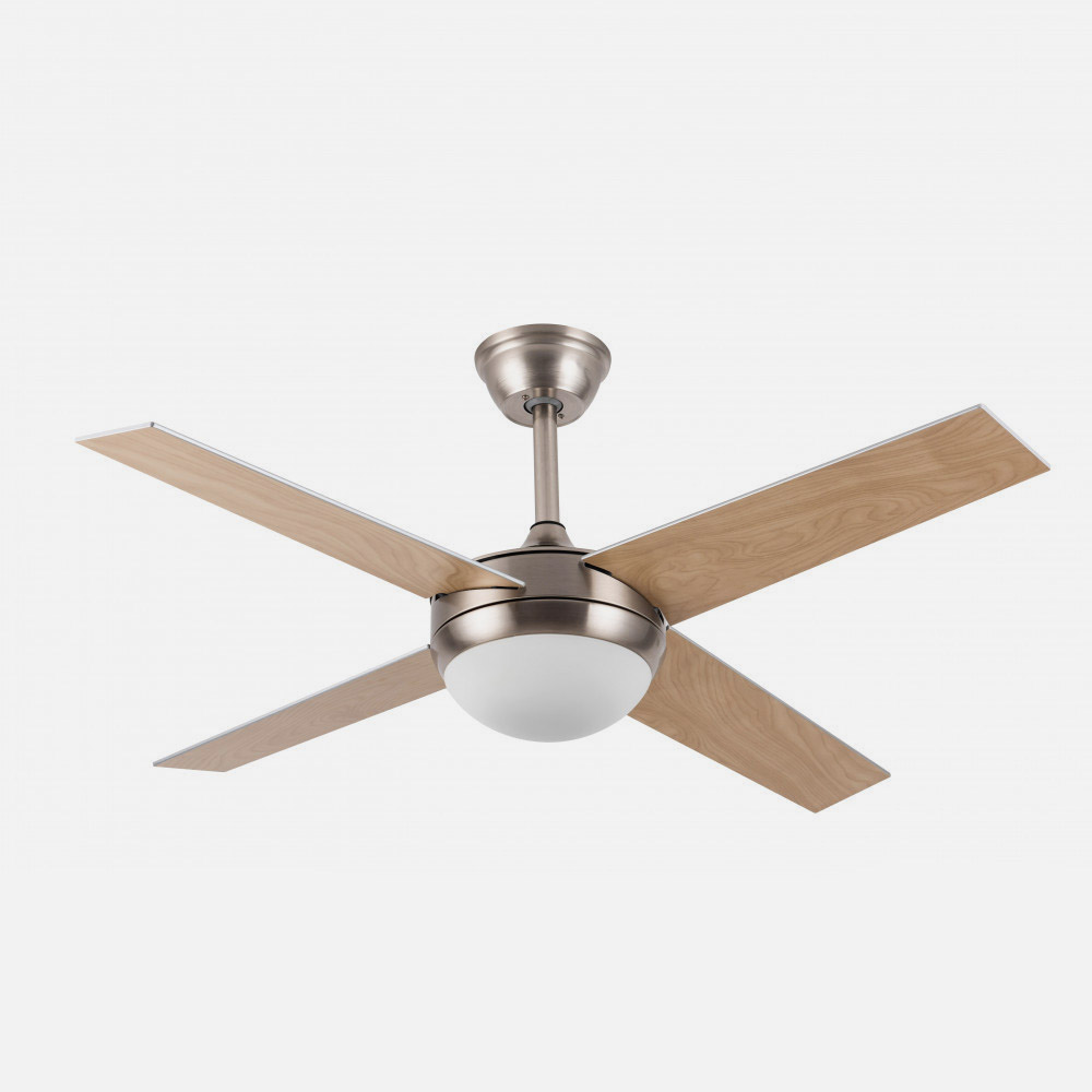 Ventilador Dc Ciro 2xe27 Niquel 4 Asp.rev. Plata/haya 35/45x116,8d Remoto Y Temporizador_2