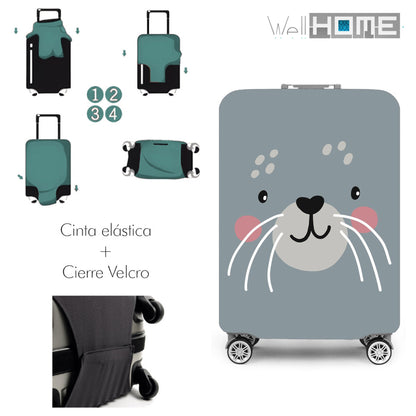 Set De Maleta 64x45x28cm Con Funda Protectora'cutie Cat'_2