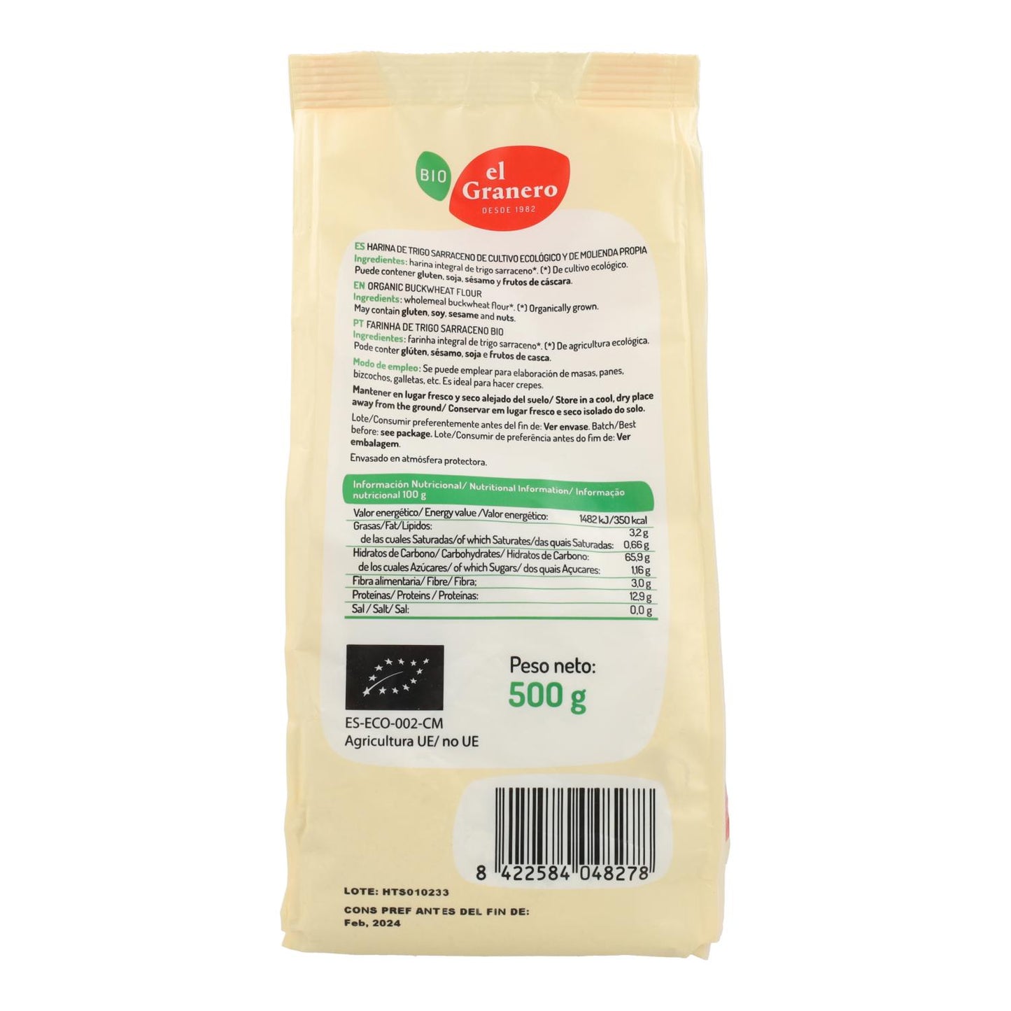 Farinha de Trigo Sarraceno El Granero 500g